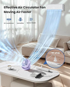 Gaiatop Desk Fan, 5-Inch Portable Electric Table Desktop Air Circulator Fans, Small but Powerful with 3 Speed 360° Adjustable Tilt for Cooling Home Dorm Office Bedroom Bathroom Kitchen, Purple
