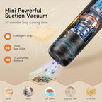 Chuboor Mini Vacuum, Powerful Cordless Rechargeable Hand Held Vacuum for Dust, Sand, Crumbs - Ultra-Light Portable for Home, Car - Black