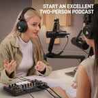 MAONO Podcast Equipment Bundle: Audio Interface mixer with Dual XLR Input for Podcast Streaming - MaonoCaster E2 Gen2 (E2 GEN2+PD400X+BA92+MH601)