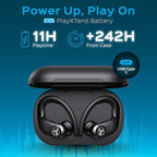 TREBLAB X4 Wireless Earbuds with Earhooks – 253H Battery, ENC Mic, Bluetooth 5.4, USB-C Charging Case, IPX5 Waterproof, Noise Isolating, for Running, Calls, Workouts – Bluetooth Over Ear Ear Buds