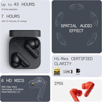 CMF Buds Pro 2 Hybrid 50db Noise Cancelling Earbuds, Hi-Res Audio with LDAC, 6 HD Mics Wireless Headphones, Smart Dial Design, Ultra Bass Technology, Bluetooth 5.4, 43H Playtime, Dark Grey