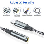 USB Type C to 3.5mm Headphone Jack Adapter, (2-Pack) USB C to Aux Female Audio Dongle Cable Cord Compatible with iPhone 16/15 Pro/15 Plus/15 Pro Max,iPad Pro,MacBook, Samsung Galaxy S24 S23 S22