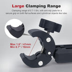 Motorcycle Ebike Mount kit for Insta360 X5, Bike & Golf Car Handlebar Clamp Mount and 59" Invisible Selfie Stick Bundle Kit, Super Clamp, Action Camera Adapter for GO2/3/3S/DJl, JC027
