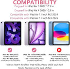 Keyboard Case for iPad Air 11-inch M3/M2/Air 5th/ 4th Generation- Detachable Bluetooth Keyboard Case with Pencil Holder - Flip Stand Cover for iPad Air 11"(2025&2024) /Air 5 2022/Air 4 2020/Pro 11 1st