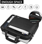 Ferkurn Laptop Bag Case for Women Men Computer Bag Compatible with HP Envy Pavilion Omen/LG Gram/MSI/Dell Inspiron XPS/Lenovo/Acer, Shoulder Strap Carrying Messenger Briefcase, Black, 14 Inch