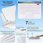 for iPad 9th Generation Case with Keyboard,Magic Style Keyboard Case for iPad 9th/8th/7th Gen 10.2 inch - Floating Cantilever Magnetic Stand Multi-Touch Trackpad (White)