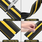 MYFAMIREA 20FT Floor Cord Cover Heavy Duty Cable Cover Protector 3 Channels Extension PVC Floor Wire Cover Outdoor Cord Hider Management Cord Cover for Wire on Floor Home Office Outdoor (2PCS 10FT)