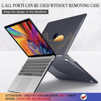 CISSOOK Compatible with MacBook Air 13 Inch M1 Case 2022 2021-2018 Release A2337 A2179 A1932, Crystal Black Plastic Hard Shell Case Cover for MacBook Air 13" with Touch ID, Sun & Mountain