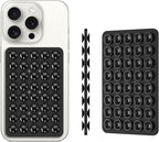 Silicone Double Sided Suction Phone Case Mount, Detachable Hands Free & Strong Grip Holder for Selfies & Videos, Compatible iPhone Android (Black, 1Pack)