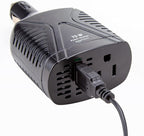 Amazon Basics 75W Car Power Inverter 12V to 110V for Vehicles, Black, 5.07 x 2.65 x 1.6 inches