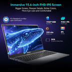 Blackview Laptop 2025, Laptops Computer for Business Student, Quad-Core N150 (Up to 3.6GHz, Beat N5095/ N95/N97/N100), 16GB DDR4 512GB SSD, 15.6” FHD IPS TÜV Screen, 100W Type-C Fast Charge, 4K HDMI