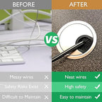 1 Pcs Desk Grommet 2-3/8" / 60 mm, Desk Cord Hole Cover, Cable Grommet Metal Zinc Alloy Materilal, Desk Hole Grommet for Home & Office Pc, Detachable Cable Cord Organizer-Brushed Silver