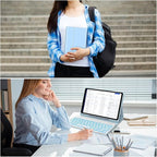 Keyboard Case for Samsung Galaxy Tab A9 Plus 5G 11 inch 2023 (SM-X210/X216/X218), 7 Color Backlit Detachable Keyboard Bluetooth, Smart Folio Cover with S Pen Holder for Galaxy Tab A9+ 11", Blue