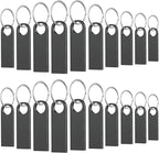 20 Pack 4GB USB Flash Drive with Keychains, Wooolken Sleek Metal USB 2.0 Thumb Drives Memory Stick for PC Laptop Computer(Dark Grey)