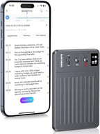 AI Voice Recorder, Voice Recorder with No Fee for Transcribe & Summarize, Empowered by ChatGPT, APP and WEB Sync, Support 107 Languages, 64GB Memory,Digital Voice Recorder for Meetings/Calls-Dark Gray