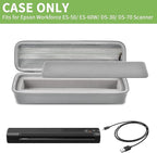 Case Compatible with Epson Workforce ES-50/ ES-60W/ ES-55R/ ES-65WR/ DS-30/ DS-70/ DS-80W Portable Sheet-Fed Document Scanner, Storage for Epson Scanner for PC and Mac- Grey (Box Only)