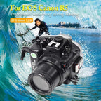 Sea frogs Waterproof Camera Housing Compatible with Canon EOS R5 60MM IPX8 40m/130ft Maximum Diving Depth Underwater Camera Case for Diving, Surfing, Rowing, Skiing