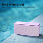 DOSS SoundBox Touch Wireless Bluetooth Speaker with 12W HD Sound and Bass, IPX5 Water-Resistant, 20H Playtime, Handsfree, Portable for Office, Home, Outdoor, Travel-Purple