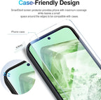SMARTDEVIL [3+3 Pack for Google Pixel 8 Screen Protector with Camera Lens Protector, Finger Print Reader Compatible, Fast & Easy Installation, Clear 9H Tempered Glass Film, Alignment Frame