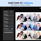 EMEET 1080P Webcam, C960 Web Camera with 2 Noise-Cancelling Microphones & Privacy Cover, 90° FOV Computer Camera, Plug & Play USB Webcam for Calls/Conference, Zoom/Skype/YouTube, Laptop/Desktop, Grey