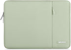 MOSISO Laptop Case 13.3 inch, 13-13.3 inch Laptop Sleeve Compatible with MacBook Air/Pro 13 / Pro 14, HP Dell ASUS Lenovo Notebook, Polyester Vertical Computer Sleeve Bag with Pocket, Sage Green