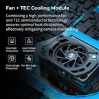 SMALLRIG R50 V / R6 II/ R5C / R50 / PowerShot V1 Camera External Cooling System with Dual-Speed Modes, Snap-On Cooling Fan with TEC Cooling Module for Sony ZV-E1/ A7 IV/ A6700/ FX3-5063
