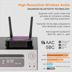 1Mii B06Ultra Bluetooth 5.2 Receiver with LDAC for Hi-Res Wireless Audio, HiFi Bluetooth Audio Adapter w/Audiophile DAC, 3D Surround aptX HD Low Latency, Optical AUX 3.5mm Coaxial for Home Stereo