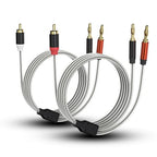 HOSONGIN RCA to Banana Plug Speaker Cable 3.3 Feet -2 Pack, Gold-Plated Dual-Shielding Hi-Fi Stereo Cable for Home Theater/Amplifier/Subwoofer/Speaker/Audio Receiver/Vinyl Record Player/SoundBar