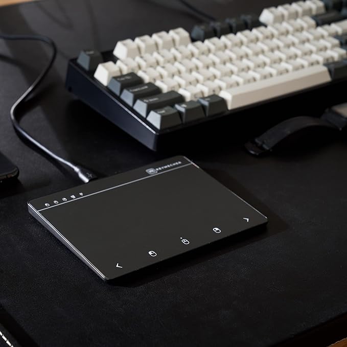 KEYMECHER Wired Precision Touchpad for Windows 11/10 – Micro-USB/USB-A Plug-and-Play External Trackpad with Multi-Touch Gestures, Slim Portable Design for Office and Travel