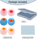 Silicone Replacement Earbud Tips Earbud Covers Ear Tips Fit for in-Ear Headphones (Inner Hole 3.8mm -5.1mm) Earbud Replacement Tips 9 Pairs