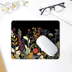 ITNRSIIET Mouse Pad with Stitched Edge Premium Textured Smooth Precise Operation Waterproof Washable Non-Slip Rubber Base Desktop Protection Mat, 10.2×8.3×0.12 inches, Pretty Flowers Plants