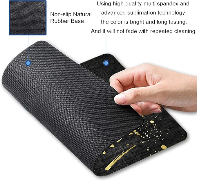 Hokafenle Mouse Pad, Motivational Mouse Pad with Inspirational Quotes Design, Mouse Mat Square Waterproof Mouse Pads, Non-Slip Rubber Base MousePads for Office Home Laptop, Good Vibes Only