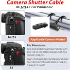 for GH Cameras Shutter Wire Remote Control RC101-L1 T0 GH5S S5 S5M2X S5II GH4 GH6 G9 G85 Remote 1/4 Screw Fixing Small Release Button Handle