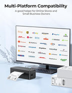 SVANTTO Y42BT Bluetooth Thermal Label Printer, 4x6 Shipping Label Printer for Small Business, Compatible with iOS, Android, Windows, Mac, Amazon, Ebay, Shopify, USPS, UPS, Etsy, Black