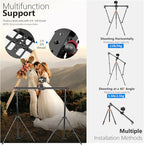 NEEWER 31.5"/80cm Motorized Camera Slider, App Wireless Control Carbon Fiber Dolly Rail Slider, Support Video Mode, Time Lapse Photography, Horizontal, Tracking and 120° Panoramic Shooting (ER1-80)