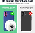 AGVEE 3+3 6 Pack for iPhone 16 6.1" / 16 Plus 6.7" Camera Lens Cover Protector, Bling Diamond & Bling Glitter Metal Ring 9H Tempered HD Glass Camera Cover Protector Film, Bling-Silver