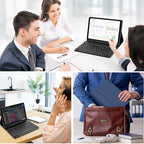 Galaxy Tab S9 FE+/ S9+ /S10+ 12.4 Inch Case with Keyboard, Detachable Bluetooth Keyboard with Pen Holder for Samsung Tab S10+ Plus/S9+ Plus/S9 FE+ Plus/S8+ Plus/S7FE/S7+ Plus 5G 12.4", Navy Blue