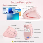 TECKNET Ergonomic Mouse Wireless, Rechargeable Mouse Wireless Silent for Carpal Tunnel Right Hand, 2.4GHz USB Vertical Mouse Wireless for Laptop, 5 Adjustable 4800 DPI, Computer, MacBook, Desktop