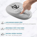 Mouse Pad, Ergonomic Mouse Pad with Wrist Rest Support and Non-Slip PU Base, Desktop Mousepad for Pain Relief, Computer, Office & Home, Grey Cat I'm Fine