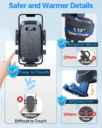 [2025 True Military-Grade] Car Phone Holder [Upgraded Strongest Suction & Clip] Cell Phone Mount for Dashboard Windshield Vent,Truck Cradle Stand for iPhone 16 Pro Max Samsung Android (Black)