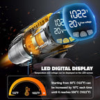 LIVOWALNY Heat Gun Compatible with Dewalt 20v Battery:350W Cordless Battery Powered Heat Gun 122℉~1022℉-Variable Temperature Control Heat Shrink Gun w/LED Digital Display for Shrink Tubing, Vinyl Wrap