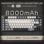 RK ROYAL KLUDGE L75 Gasket Mount Mechanical Keyboard w/Knob/Macro Keys & Touchable Nameplate, Tri-Mode 75% TKL Wireless Keyboard BT/2.4G/USB-C, Hot Swappable, Pro Software, Massive 8000mAh Battery