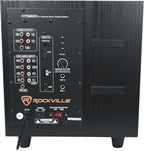 Rockville HTS820 1500W 5.1 Channel Home Theater System with 8" Subwoofer, Bluetooth, USB, Includes Remote and Speaker Mounts - Perfect for Movies, Music, Karaoke