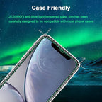 Blue Light Screen Protector for iPhone 11, iPhone XR (6.1") HD Anti Blue Light Blocking Tempered Glass Film, Eye Protection,Case Friendly, No Bubbles, with Easy Installation Kit, 3 Pack