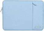 MOSISO Laptop Case 16 inch, 15-15.6 inch Laptop Sleeve Compatible with MacBook Pro 16 M4 M3 M2 M1, HP Acer Dell Lenovo ASUS Notebook, Polyester Vertical Computer Sleeve Bag with Pocket, Air Blue