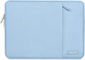 MOSISO Laptop Case 13.3 inch, 13-13.3 inch Laptop Sleeve Compatible with MacBook Air/Pro 13 / Pro 14, HP Dell ASUS Lenovo Notebook, Polyester Vertical Computer Sleeve Bag with Pocket, Air Blue