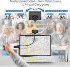 Webcam 1080P for PC, Eye Contact Webcam for Desktop Computer (Grey)