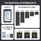 CR311 3-in-1 SSD Cloner, USB3.2 Gen2*2 M.2 Reader, Supports M.2 NVMe/SATA, SATA 2.5''/3.5'' HDD