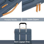 MOSISO 360 Protective Laptop Case 16 inch, 15-15.6 inch Laptop Sleeve Compatible with MacBook Pro 16, HP, Acer, Dell, Lenovo, ASUS, Side Open Carrying Case with 4 Zipper Pockets&Handle, Haze Blue