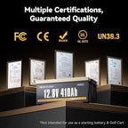 Power Queen 12.8V 410Ah LiFePO4 Battery, 5248Wh Energy Lithium Battery Built in 250A BMS,4000+ Cycle Times and 10-Year Lifetime,Ideal for Solar System,RV,Home Backup,Off-Grid